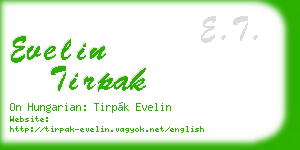 evelin tirpak business card